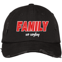 Load image into Gallery viewer, Family Over Everything Distressed Hat
